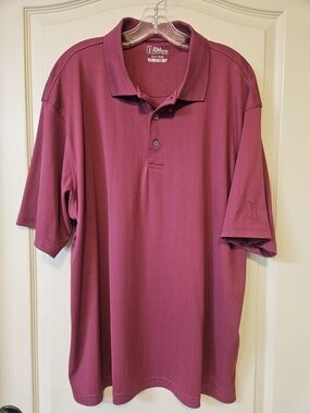 PGA TOUR Men's Deep Berry Polo Shirt